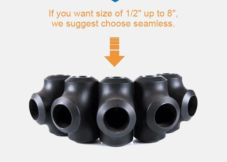 Seamless Welded Carbon Steel Steel Pipe Fitting Tee for Oil Water and Gas