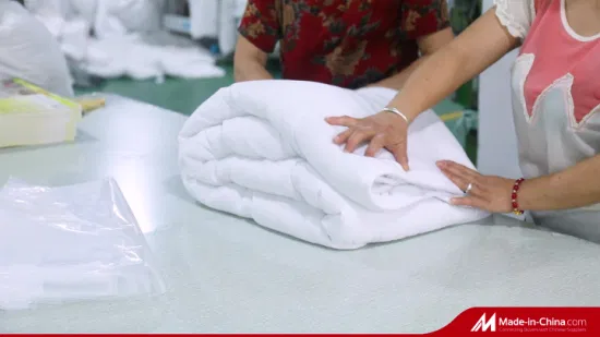 Hochwertige hypoallergene Polyester-Faserfüllung, 3D-silikonisierte Hohlbettlaken, Kissenbezüge und Bezugssets, Bettdecke, weiße Bettdecke